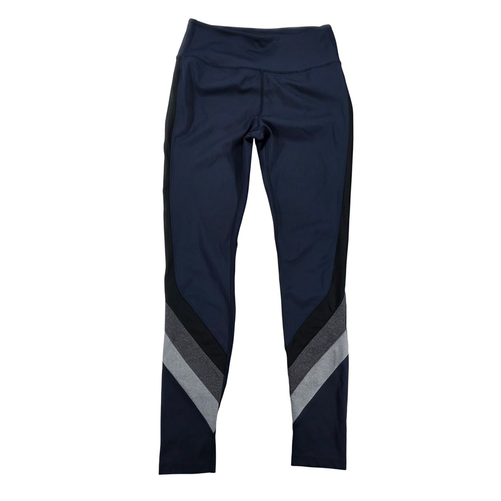 Bandier x Splits59 Venice Colorblock Compression Leggings Navy Blue Med Womens